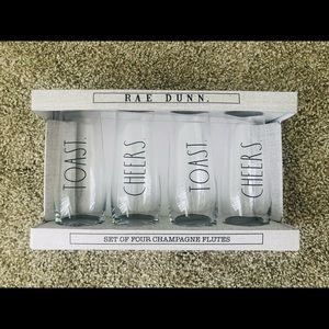 Rae Dunn Champagne Glass Flutes Set